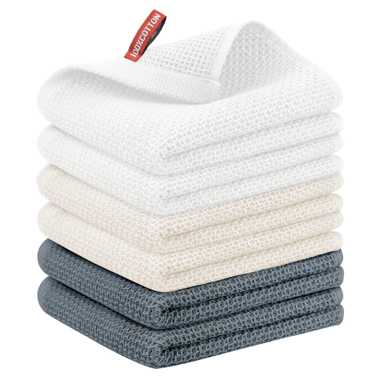 Toalhas De Mão De Cozinha Nialnant, Pacote Com 6, 100% Algodão 33x70cm