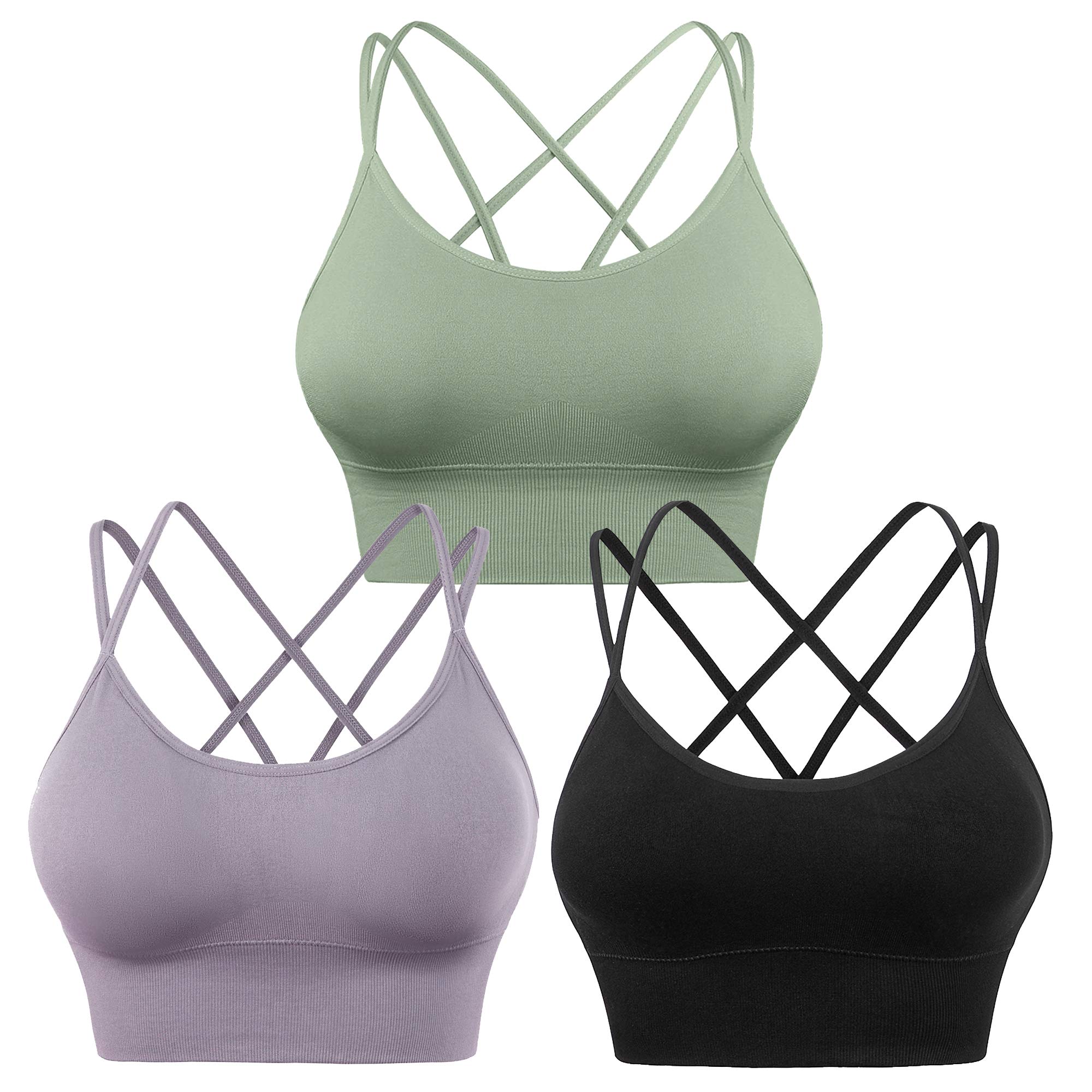 Sutiãs Esportivos Evercute Cross Back Com Alças Acolchoadas Para Ioga E Fitness
