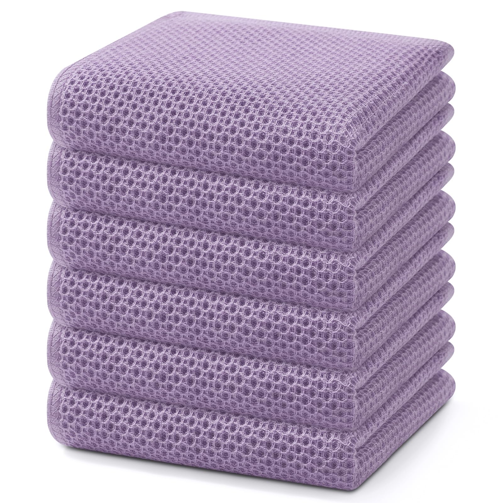 Toalhas De Cozinha Homaxy Waffle Weave 100% Algodão, Pacote Com 6