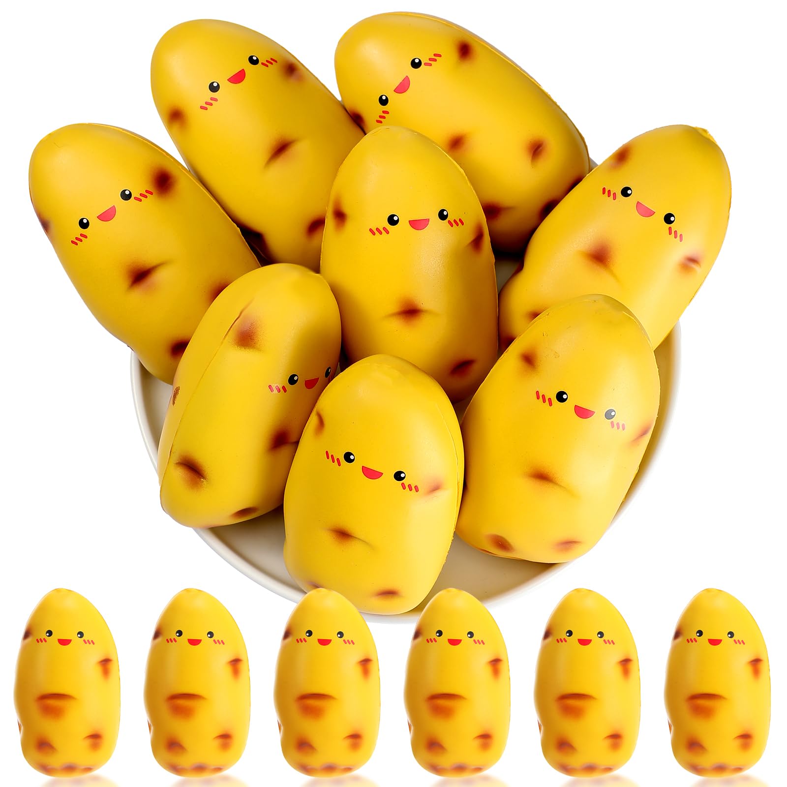 Espuma De Alívio De Estresse Stress Balls Gemscream Potato, 24 Unidades