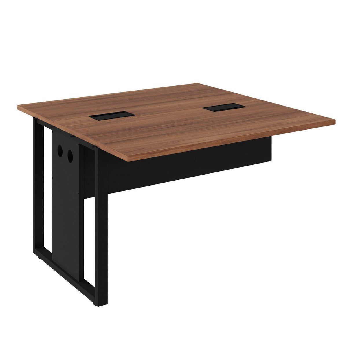 Plataforma Dupla Acoplar Pé Quadro 1200x1200x730 Espresso Móveis Nogal/preto