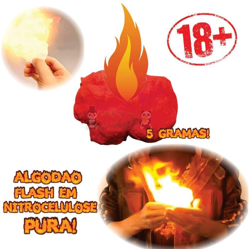 Algodão Flash - 5 Gramas Panda Magic Cor Vermelho - imagem 3