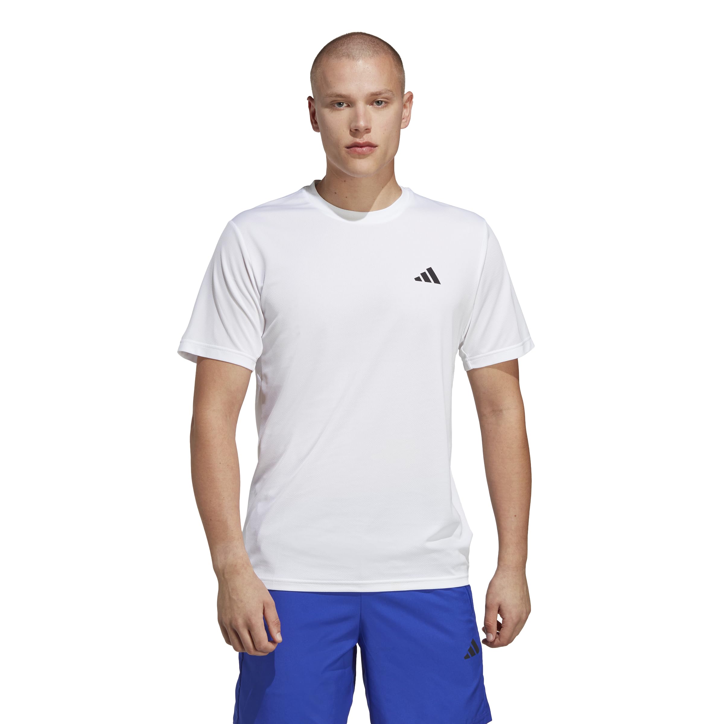 Camiseta Adidas Train Essentials Para Homens De Tamanho Alto Branca/preta