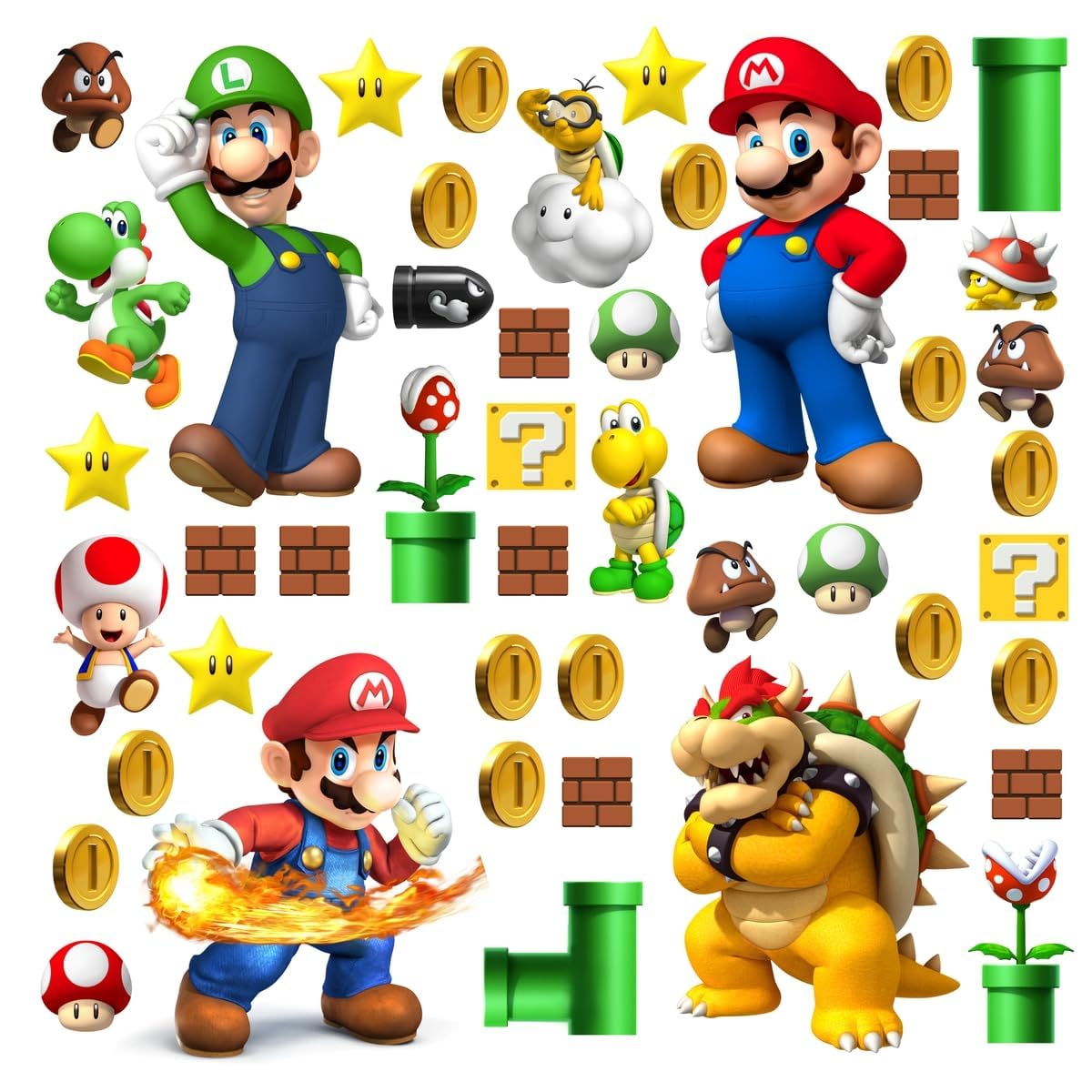 Decalques De Parede Dekosh Super Mario Bros Constroem Um Cenário