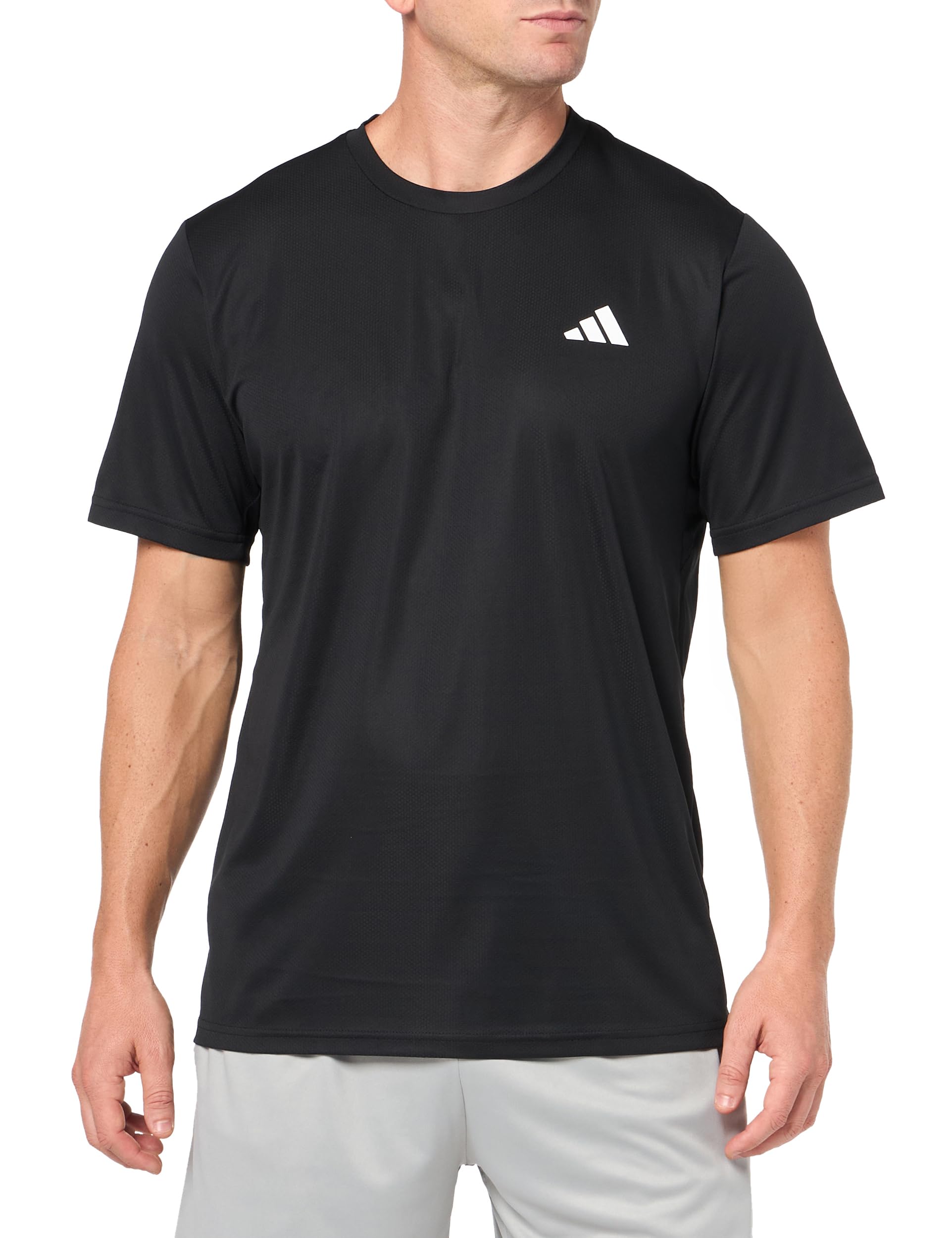 Camiseta Adidas Train Essentials Para Homens Preta/branca
