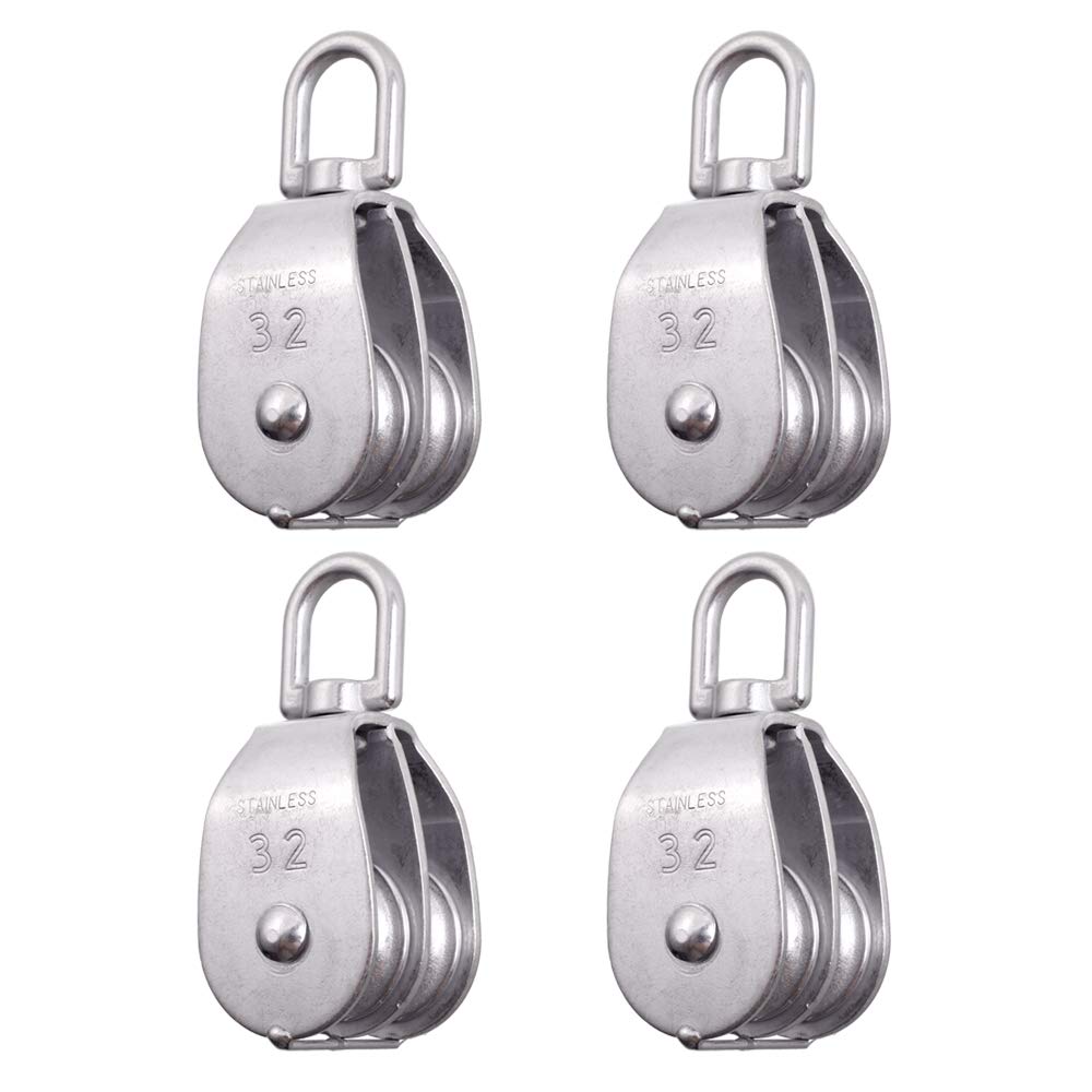 Bloco De Roldana Rocaris Em Aço Inoxidável M32 250 Kg Capacidade X4