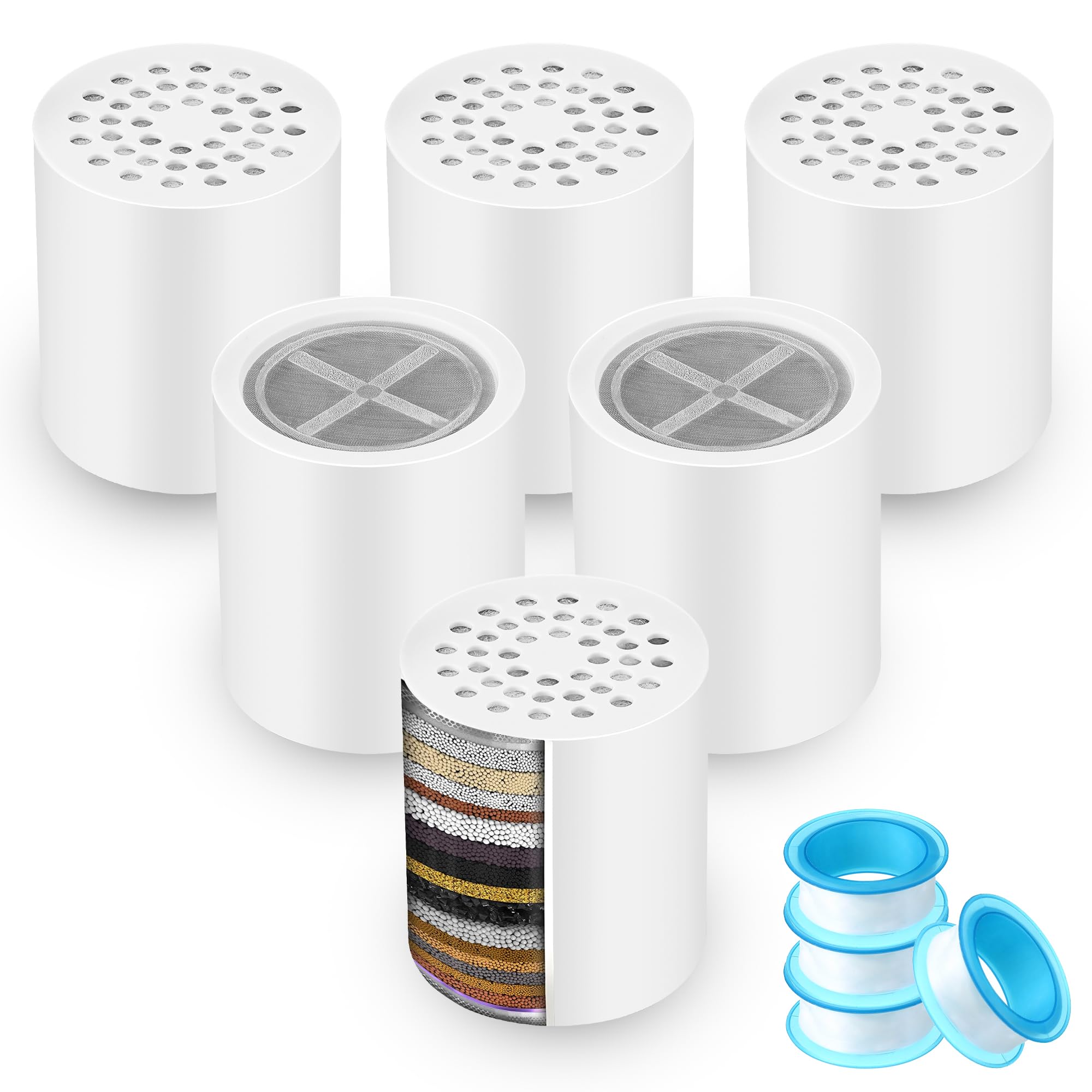 Cartucho De Substituição De Filtro De Chuveiro Enhon 20 Stage X6 Pack