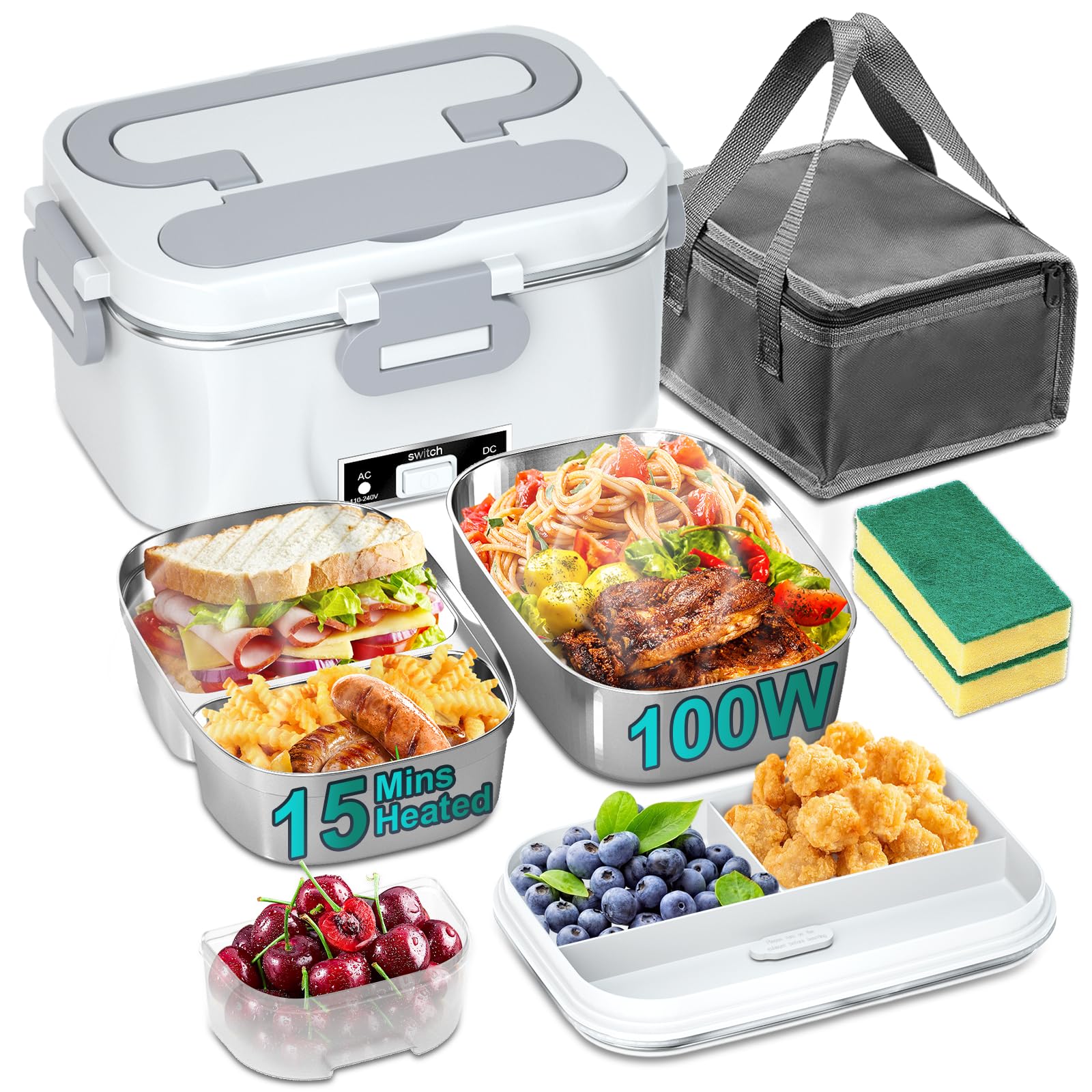 Lancheira Elétrica Aquecida Epinovo 1.8l 100w Para Adultos