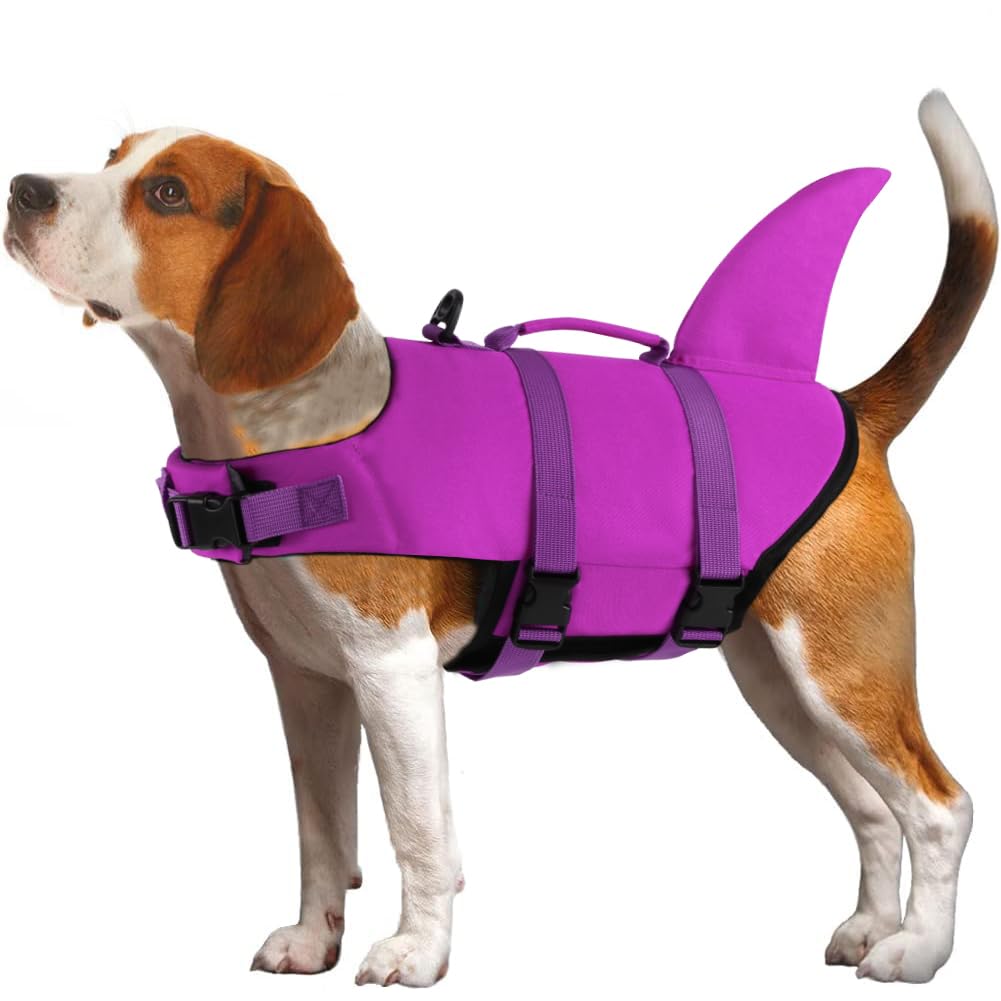 Colete Salva-vidas Para Cães Emust Shark Ajustável Ripstop Solid Rosepink