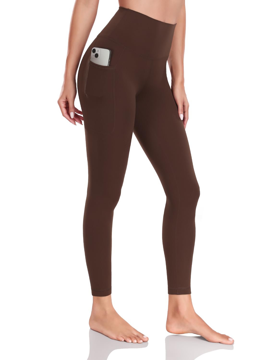 Leggings Heynuts Yoga Pro 7/8 De Cintura Alta Com Bolsos Java Coffee