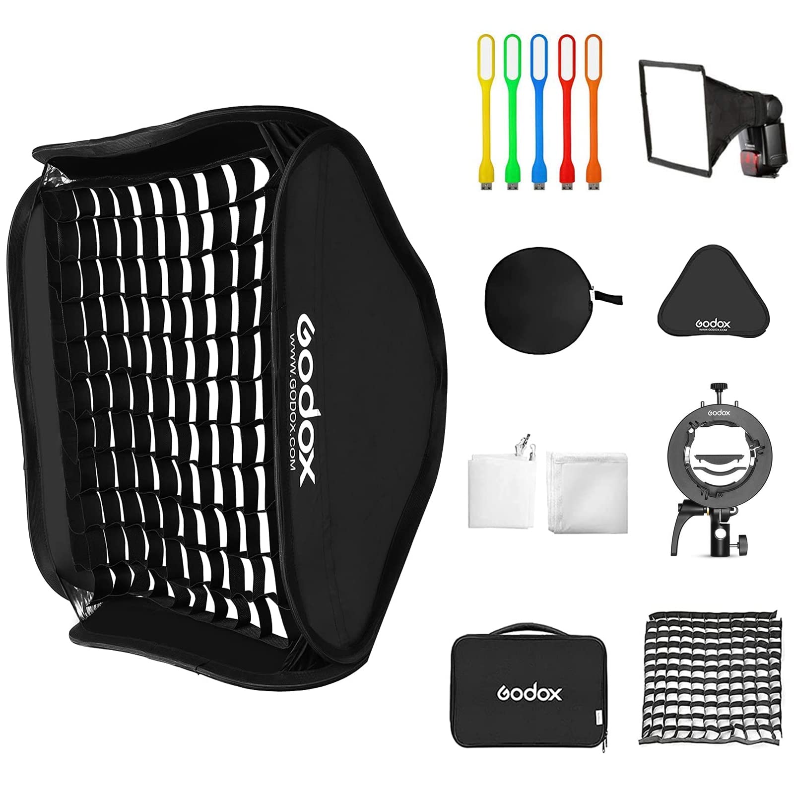 Flash Softbox E Suporte Godox S2 S-type Para Câmera Speedlite