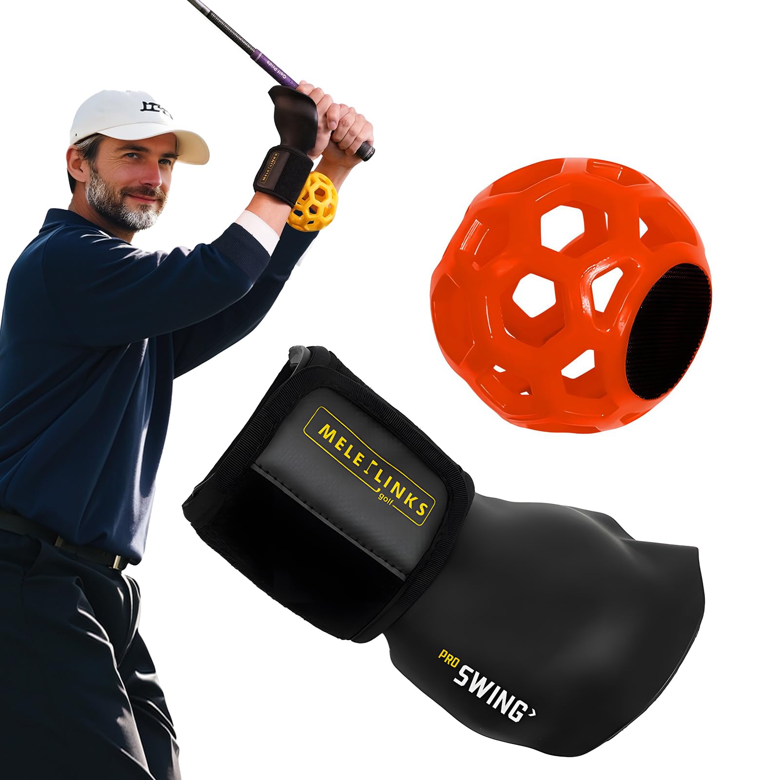 Golf Swing Trainer Mele Links Golf Training Aid Red