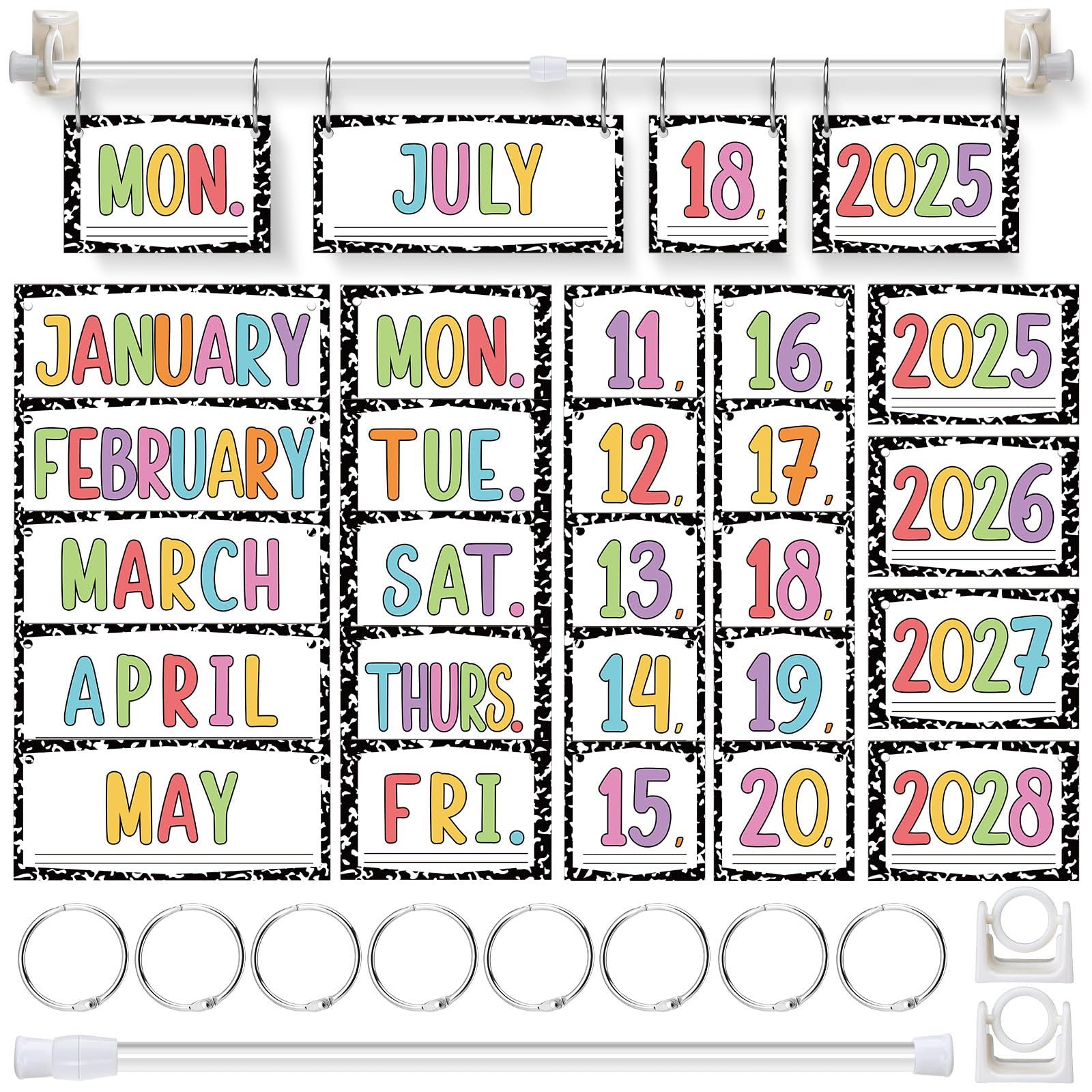 Cadernos De Composição Flip Calendar Techunite Sala De Aula