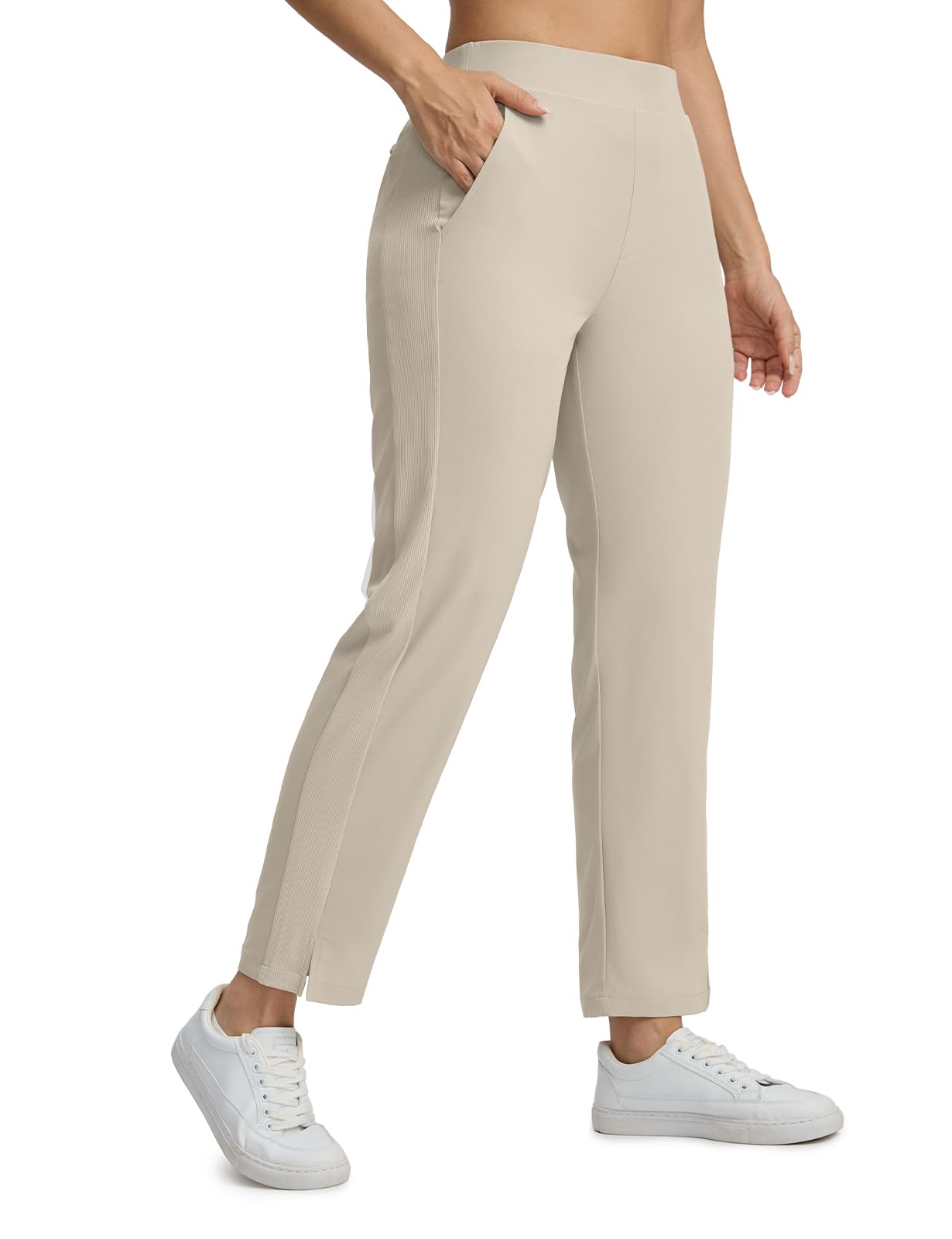 Calça De Golfe Feminina Seamaid Travel Athletic Stretch Upf 50+ Cáqui S