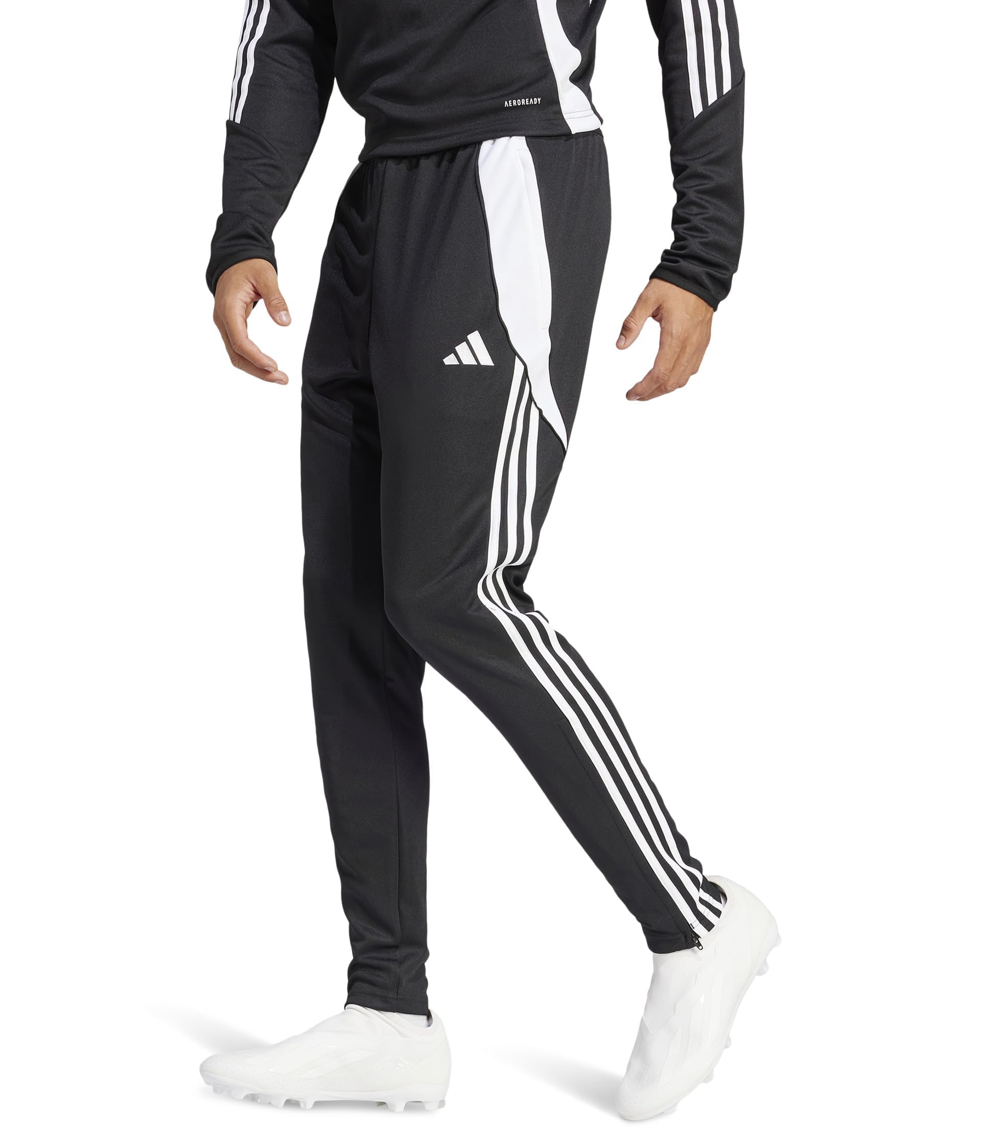 Calças De Treino Adidas Tiro 24 Para Homens Preto/branco