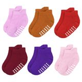 Meias De Bebê Jealkip, Pacote Com 6 Unidades, Algodão Antiderrapante, Para 3 A 10 Anos