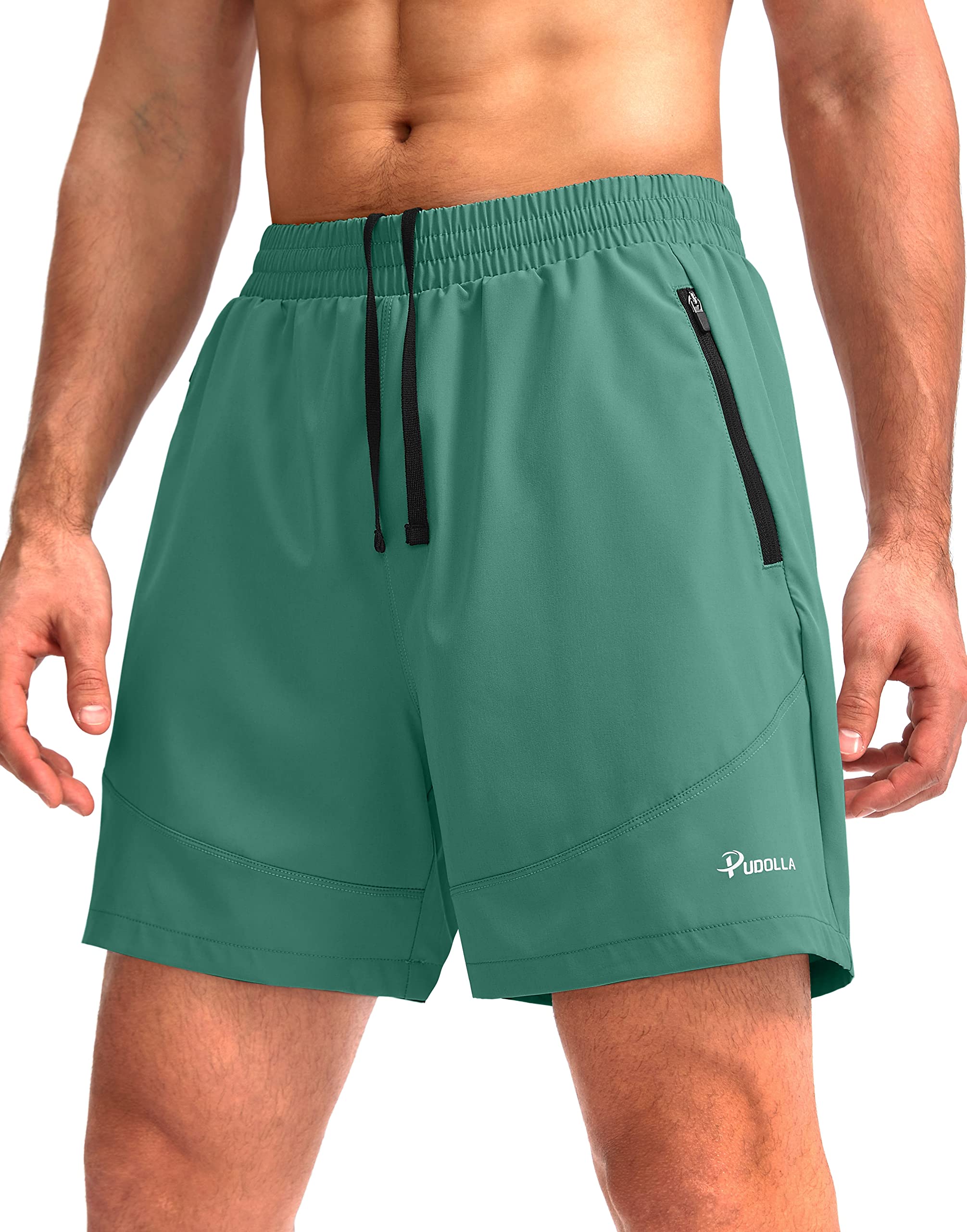 Shorts De Corrida Pudolla Para Homens Workout Athletic Green S