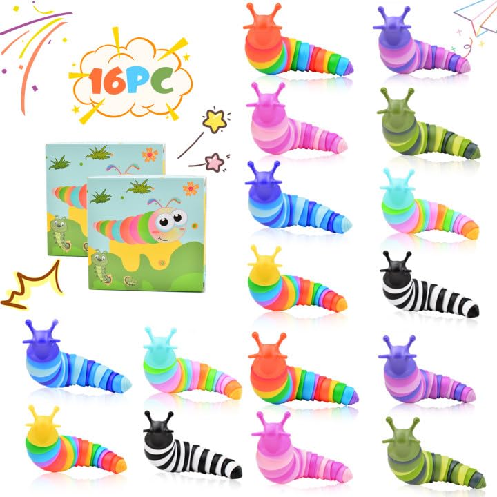 Fidget Toys Cevioce Fidget Slug 16 Unidades Para Adultos E Crianças