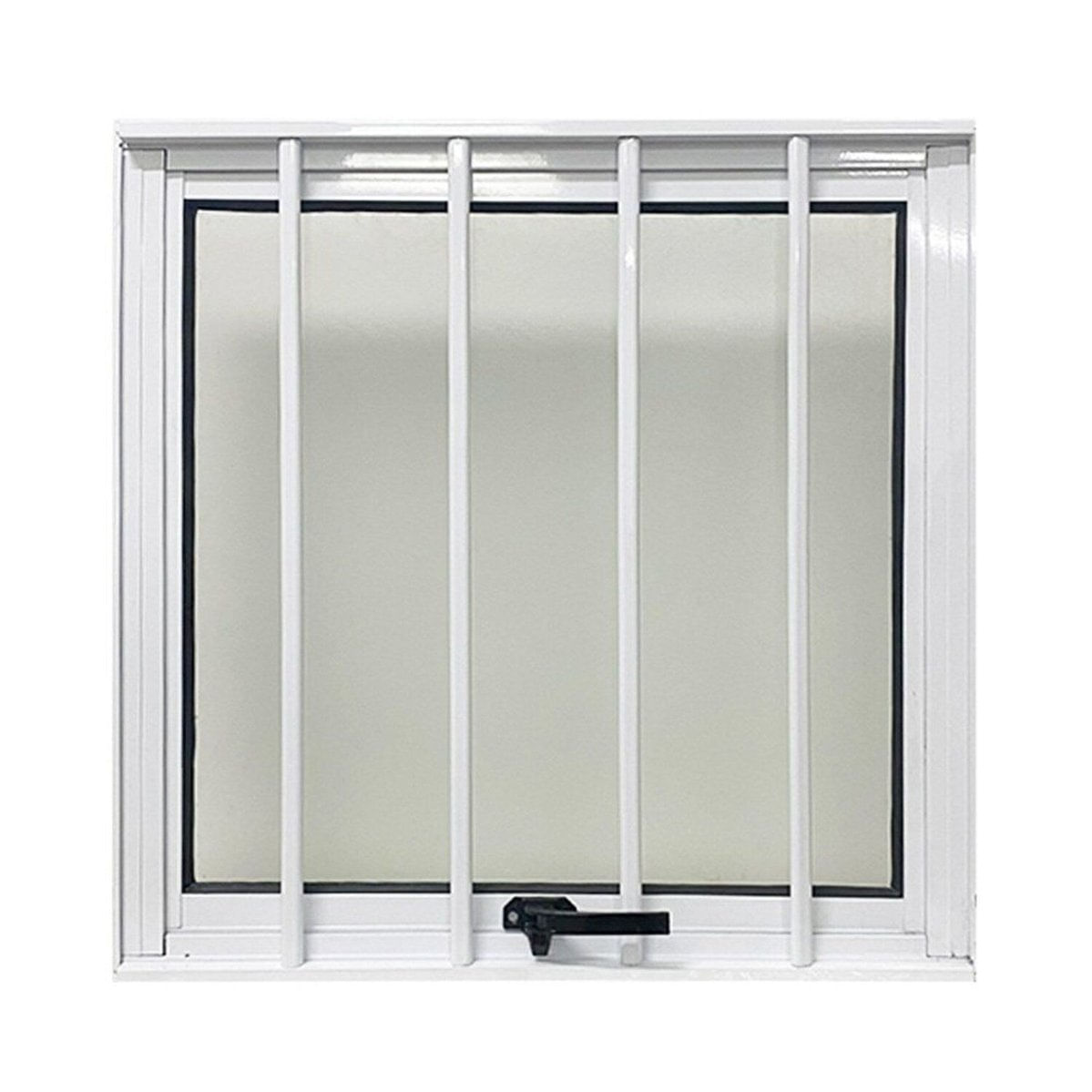 Janela Vitro Maxim Ar De Alumínio 80x60cm Mini-boreal Com Grade Veneza Branco