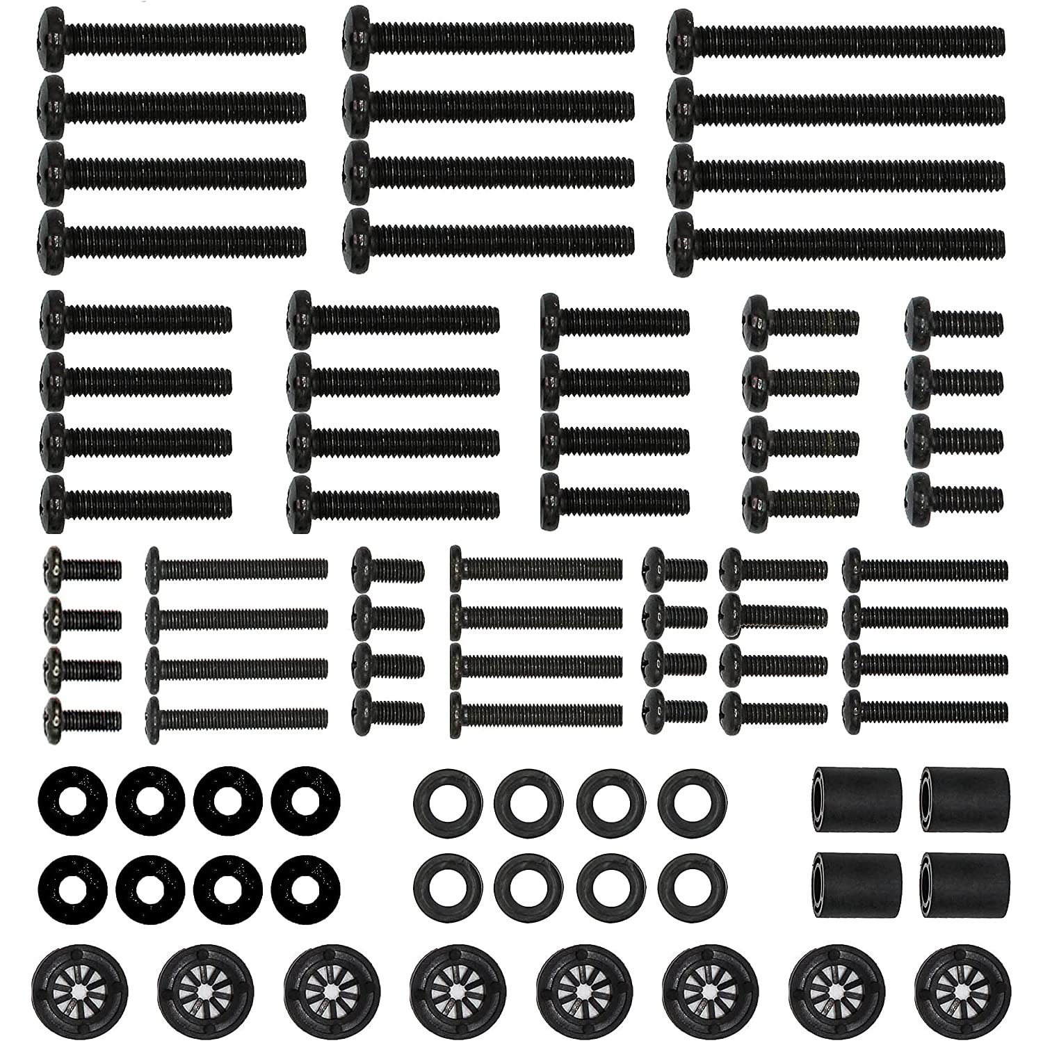 Kit De Hardware Para Montagem De Tv Wali Universal M4 M5 M6 M8 Preto