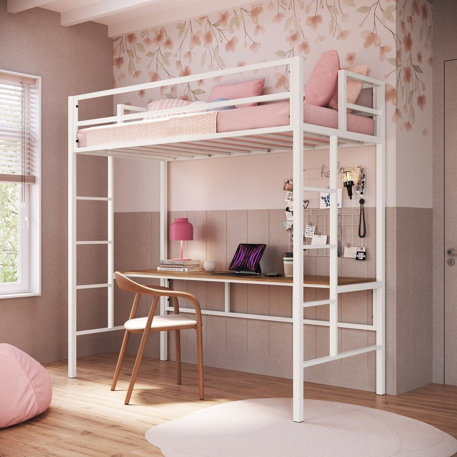 Beliche Suspenso De Solteiro Em Ferro Jolie Branco