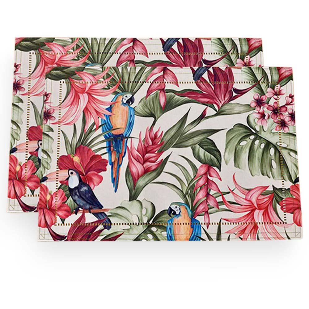 Jogo Americano Retangular Glamour Naturelle 2 Peças - Catran Estampado