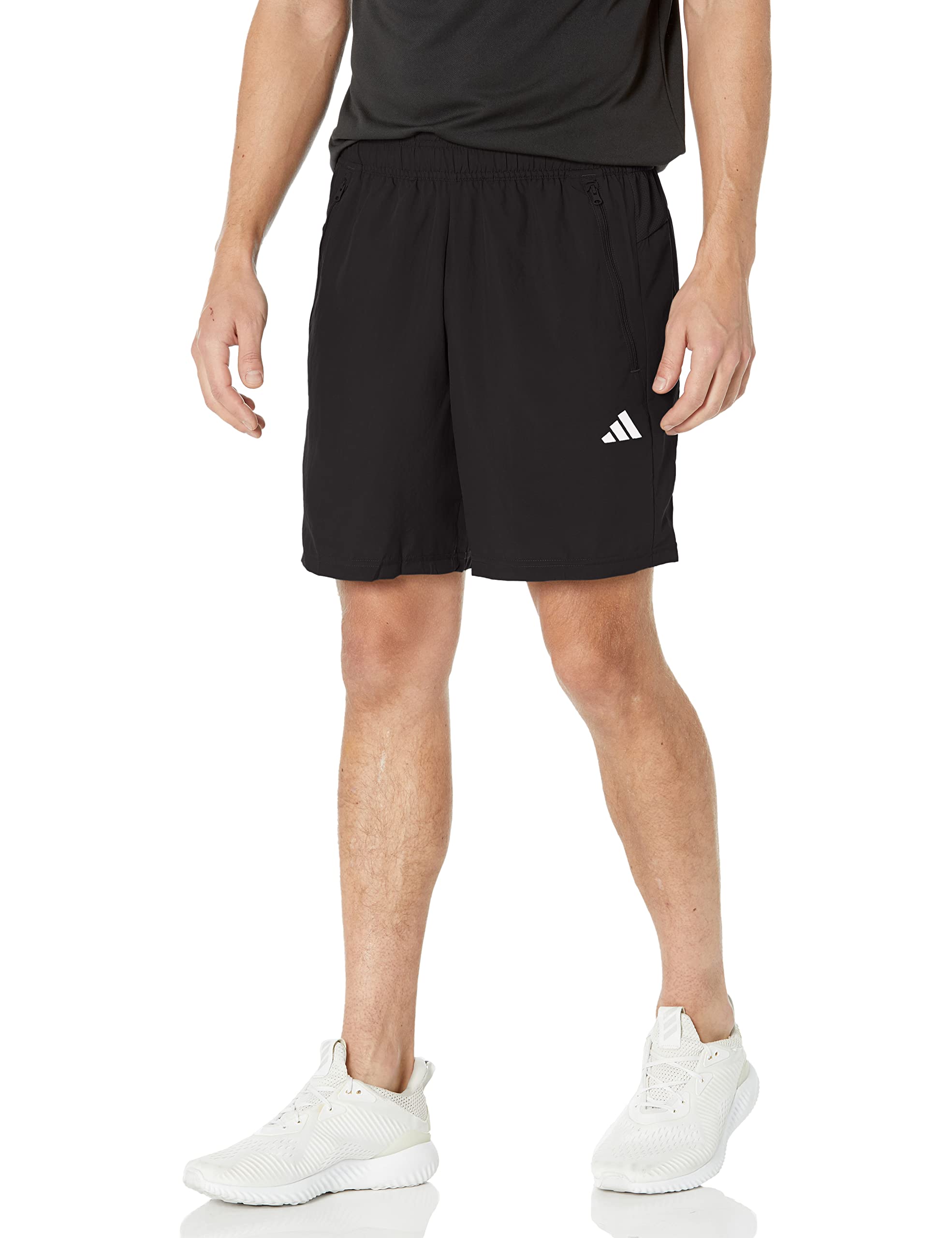 Shorts De Treino Adidas Essentials Woven Preto/branco Masculinos