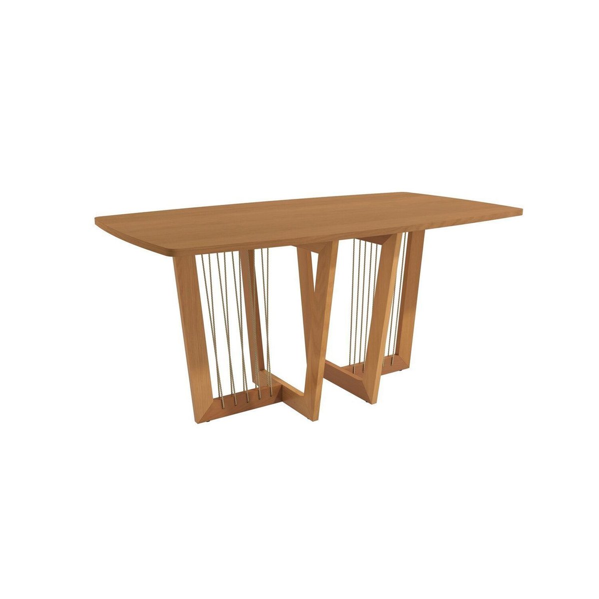 Mesa Clara Para Sala De Jantar Premium Canela