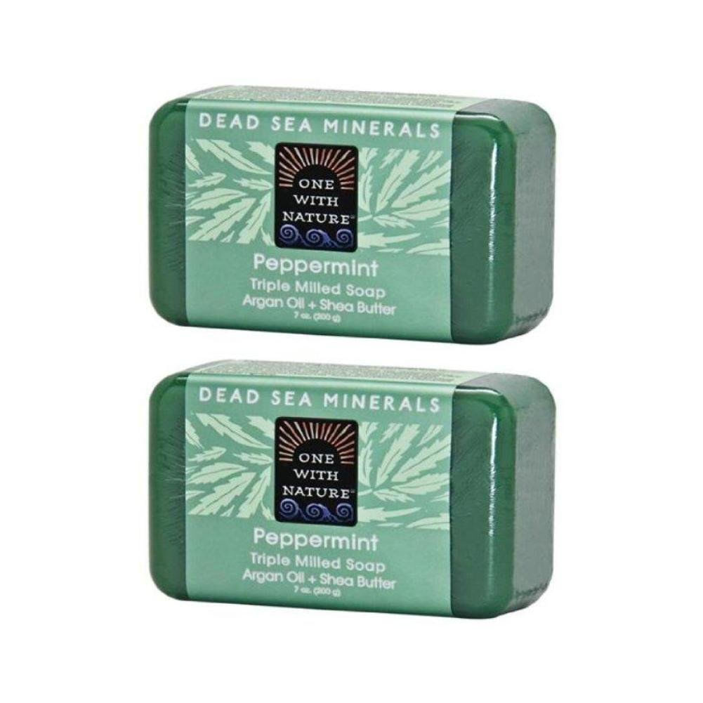 Sabonete One With Nature Peppermint Dead Sea Mineral 200g (pacote Com 2)