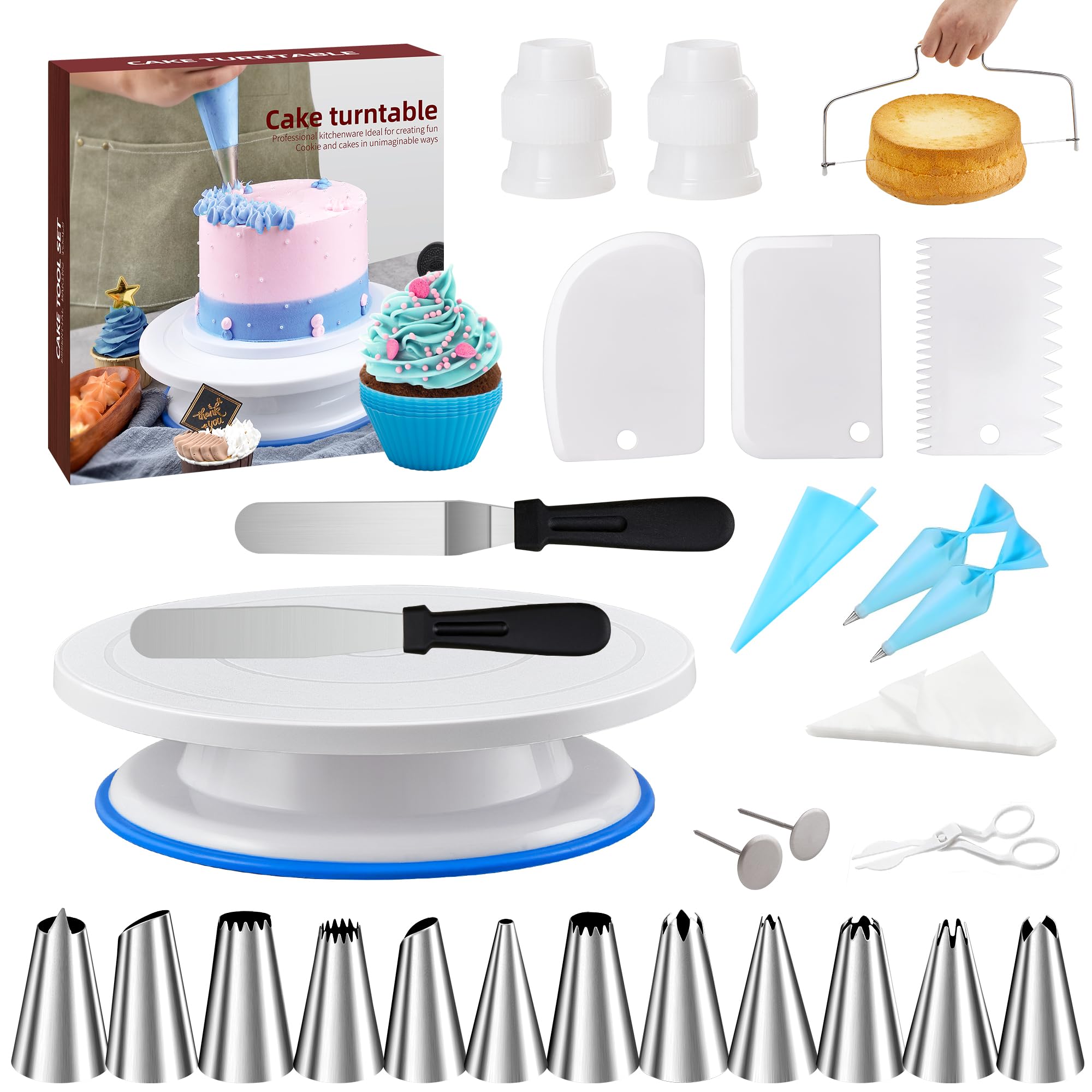 Kit De Suprimentos Para Ferramentas Para Decoração De Bolos Quellance 82 Unidades