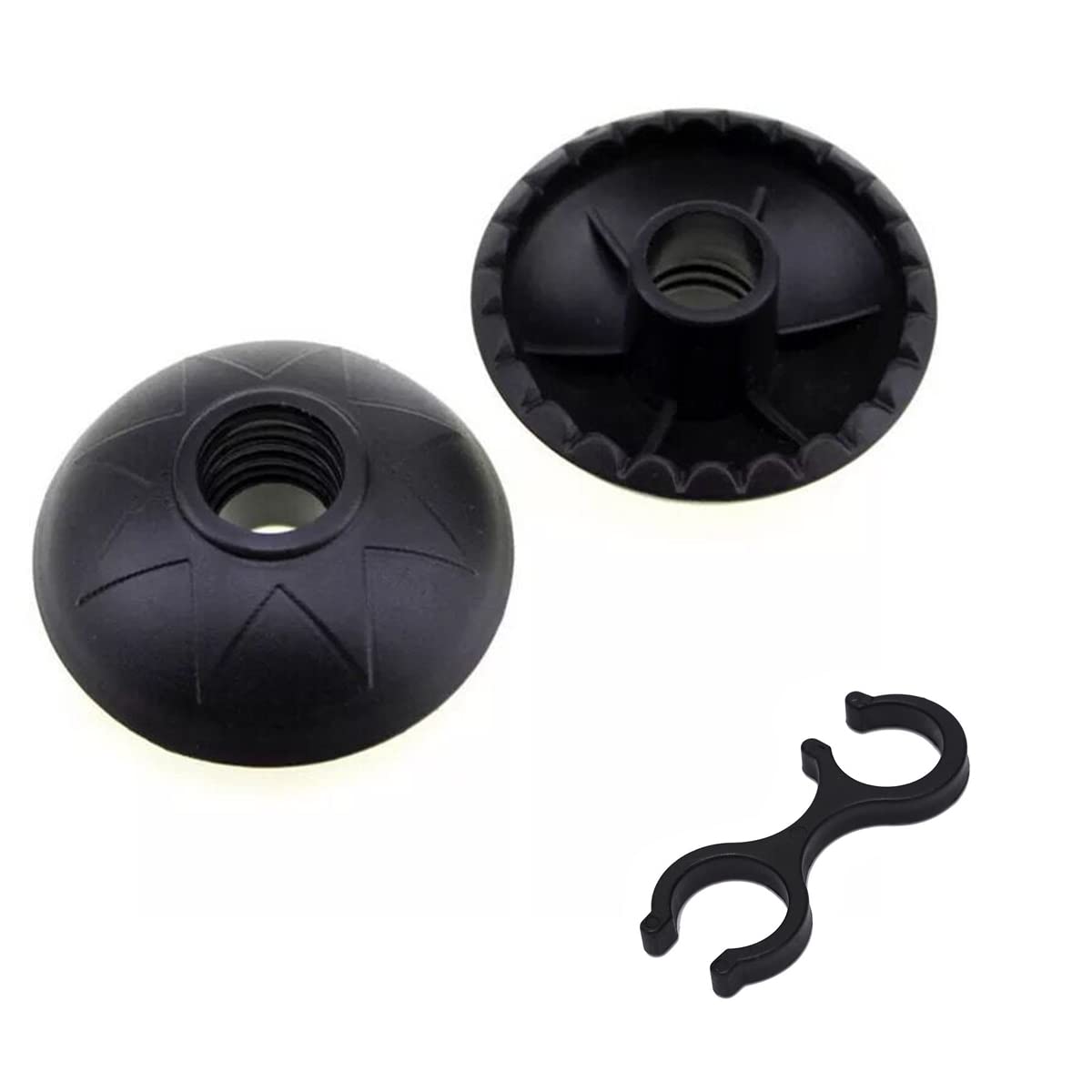 Cestas De Trekking, Pacote Com 2 Cestos De Esqui De Neve Redondos Pretos, Abbiyyz