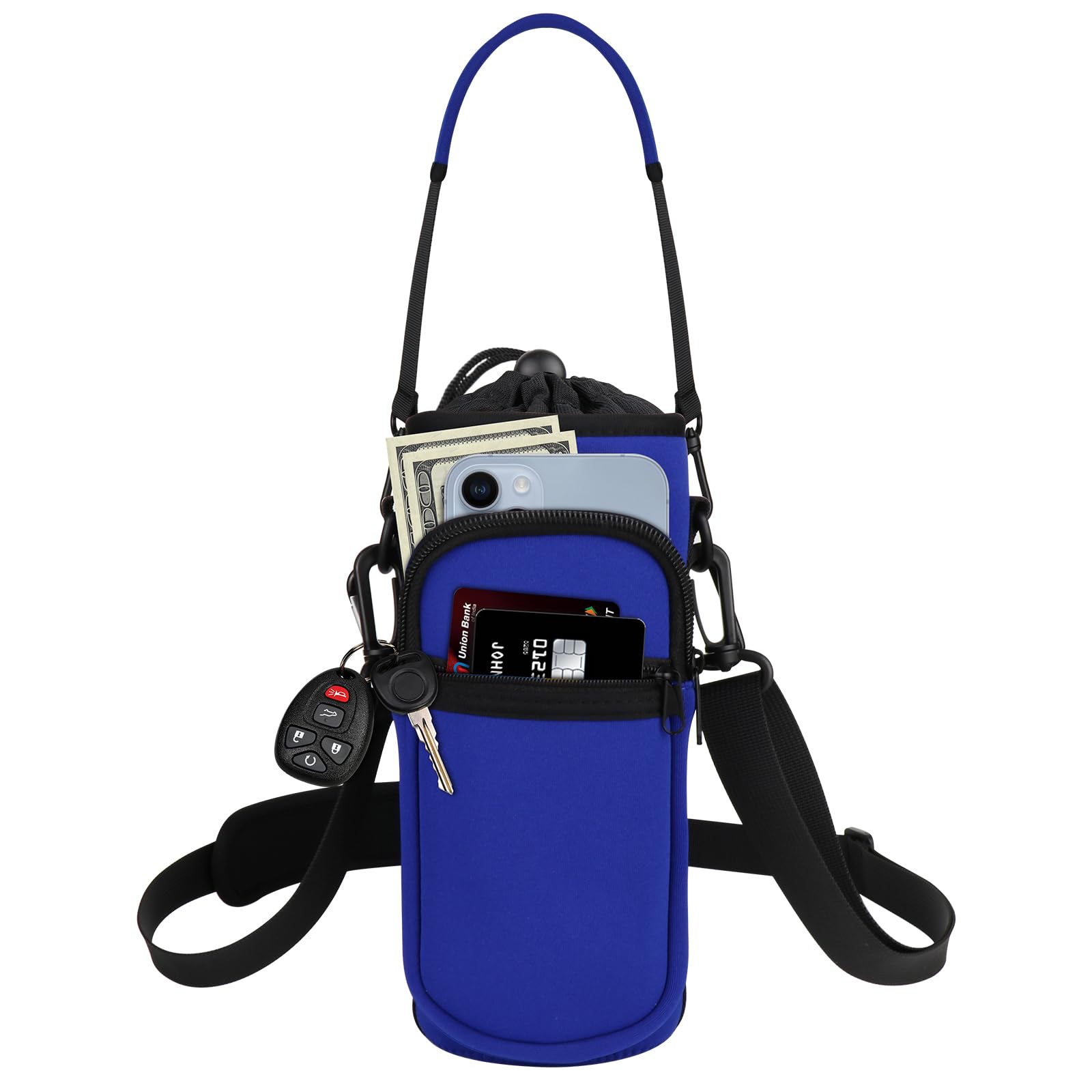 Suporte Para Garrafa De Água Bstge Com Alça De Neoprene 950 Ml Azul