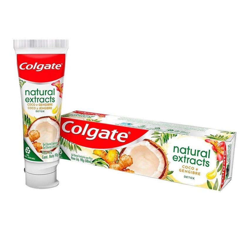 Creme Dental Colgate Naturals Extracts Detox 90g Embalagem Com 12 Unidades - imagem 3