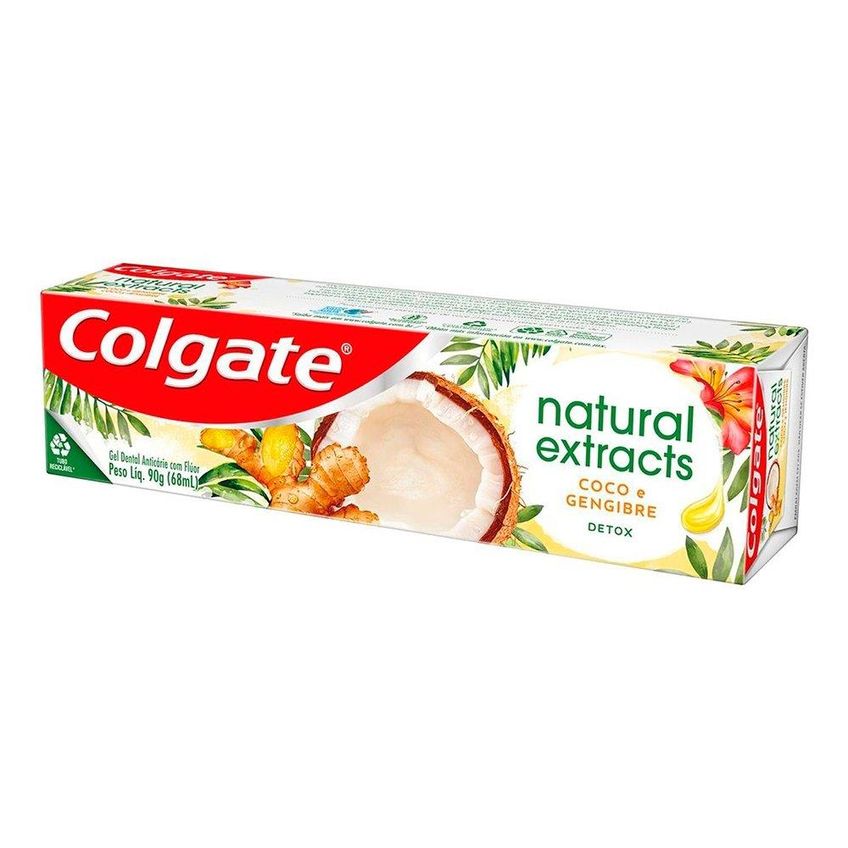 Creme Dental Colgate Naturals Extracts Detox 90g Embalagem Com 12 Unidades - imagem 4