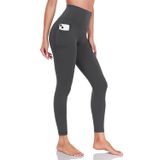 Leggings Heynuts Yoga Pro 7/8 Com Bolsos Para Mulheres Cinza