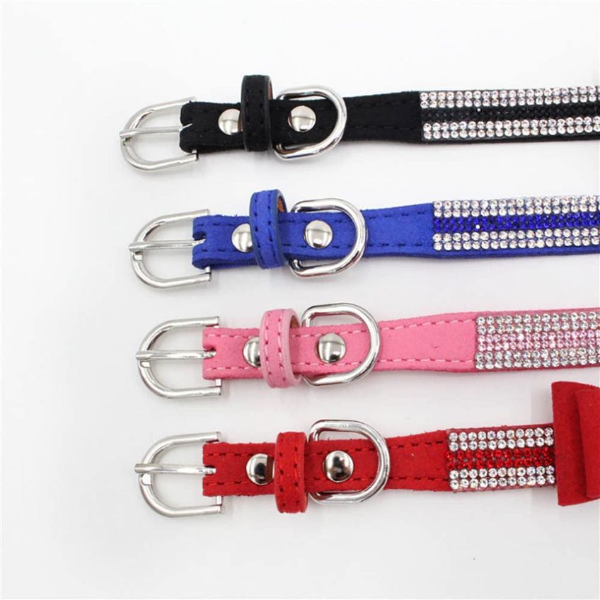 Coleira De Cachorro Youalso Bling Rhinestone Diamond Para Cães Pequenos - imagem 4