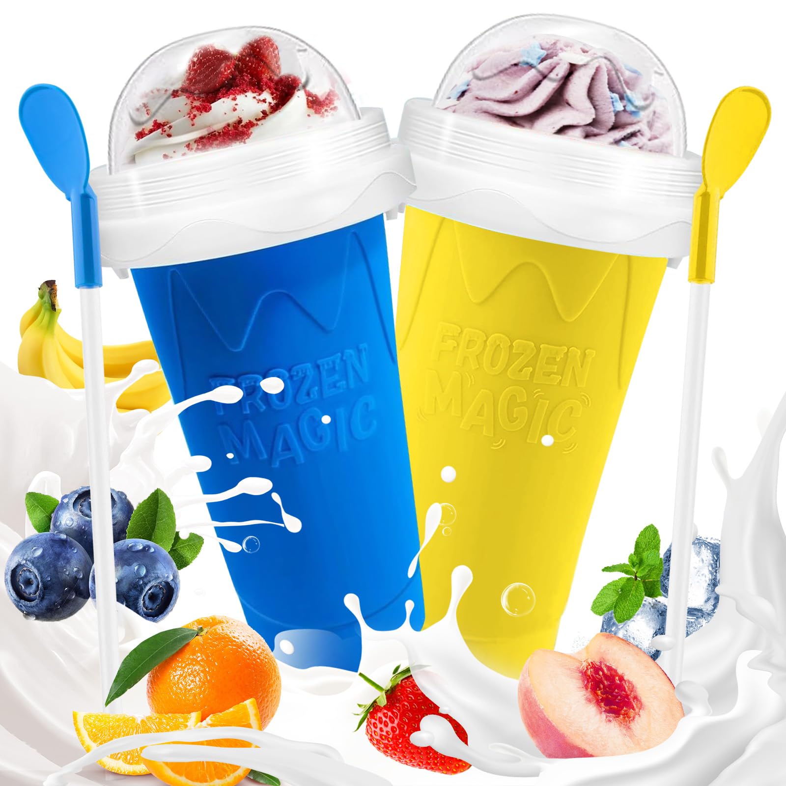 Slushie Cup Fans-one Slushy Maker Cup Frozen Magic, Pacote Com 2