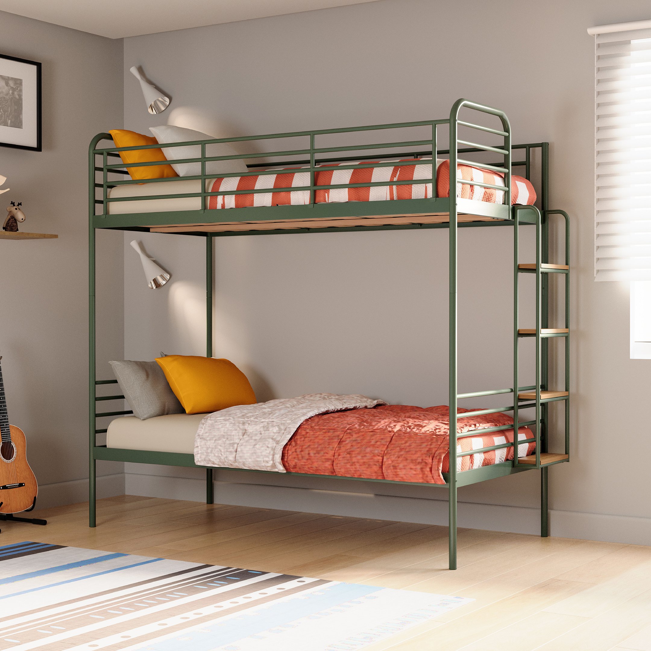 Beliche Em Ferro Aço Carbono Tubular Teko Casatema Madeiraoriginals Verde / Álamo