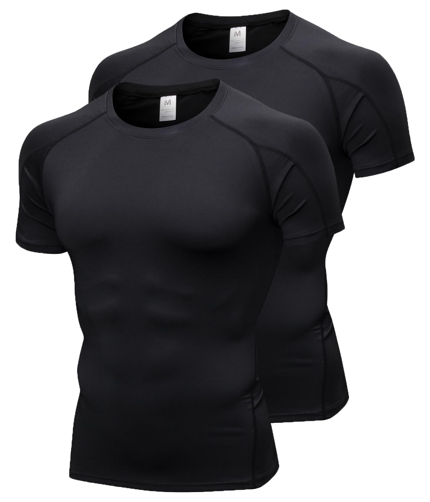 Camisas De Compressão Queerier Masculinas De Treino De Manga Curta X2