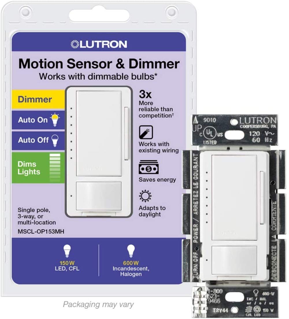 Interruptor De Intensidade Do Sensor De Movimento Lutron Maestro Mscl-op153m-wh