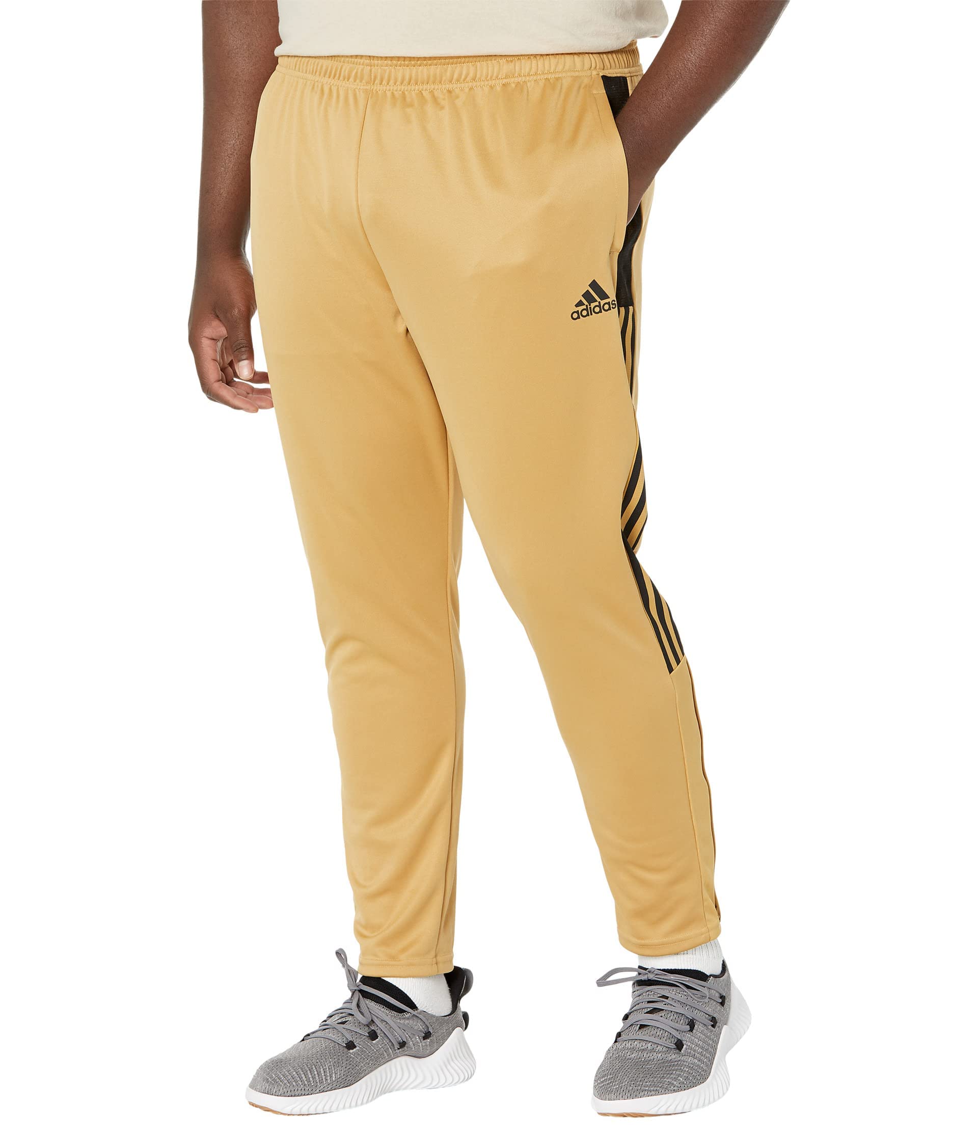 Calças Esportivas Adidas Tiro 21 Para Homens, Bege Dourado/preto