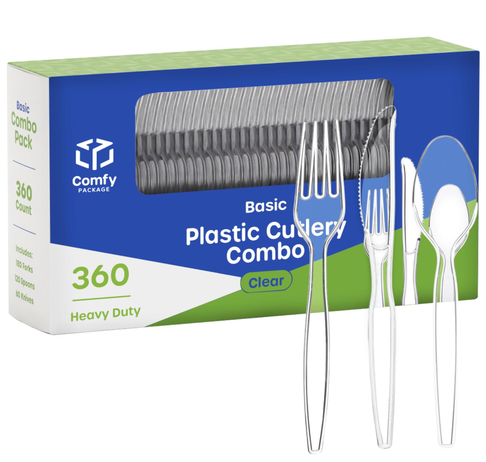 Utensílios Descartáveis Comfy Package Basic Clear Plastic 360
