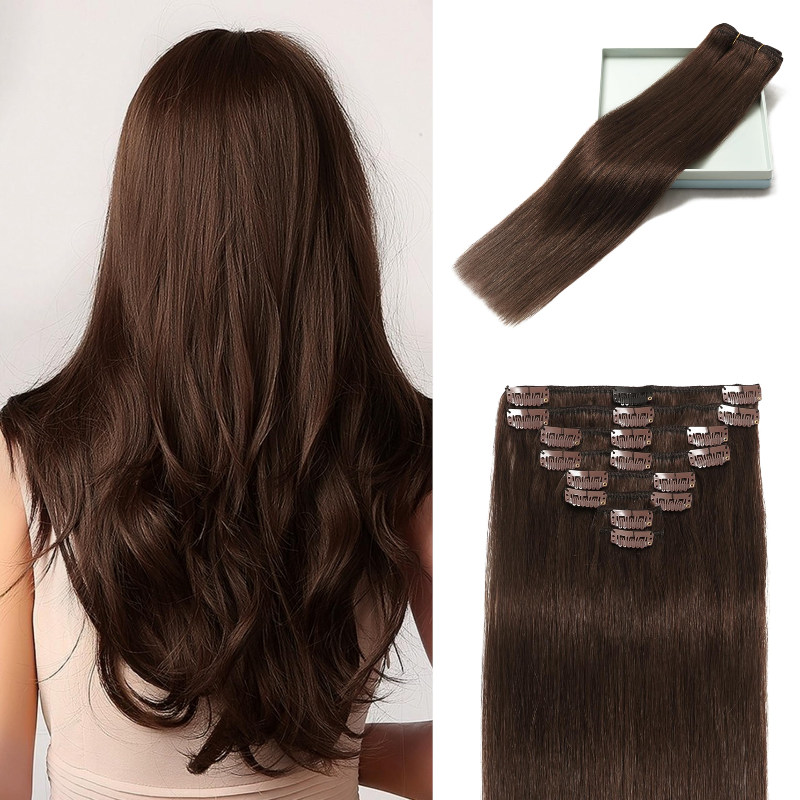 Extensões De Cabelo Clip In Lorien Real Human Hair 50cm 105g