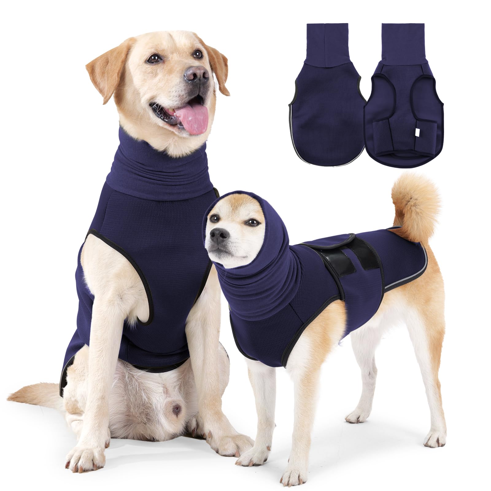 Jaqueta De Ansiedade Para Cães Johnbolin Calming Vest Azul Marinho Pequena