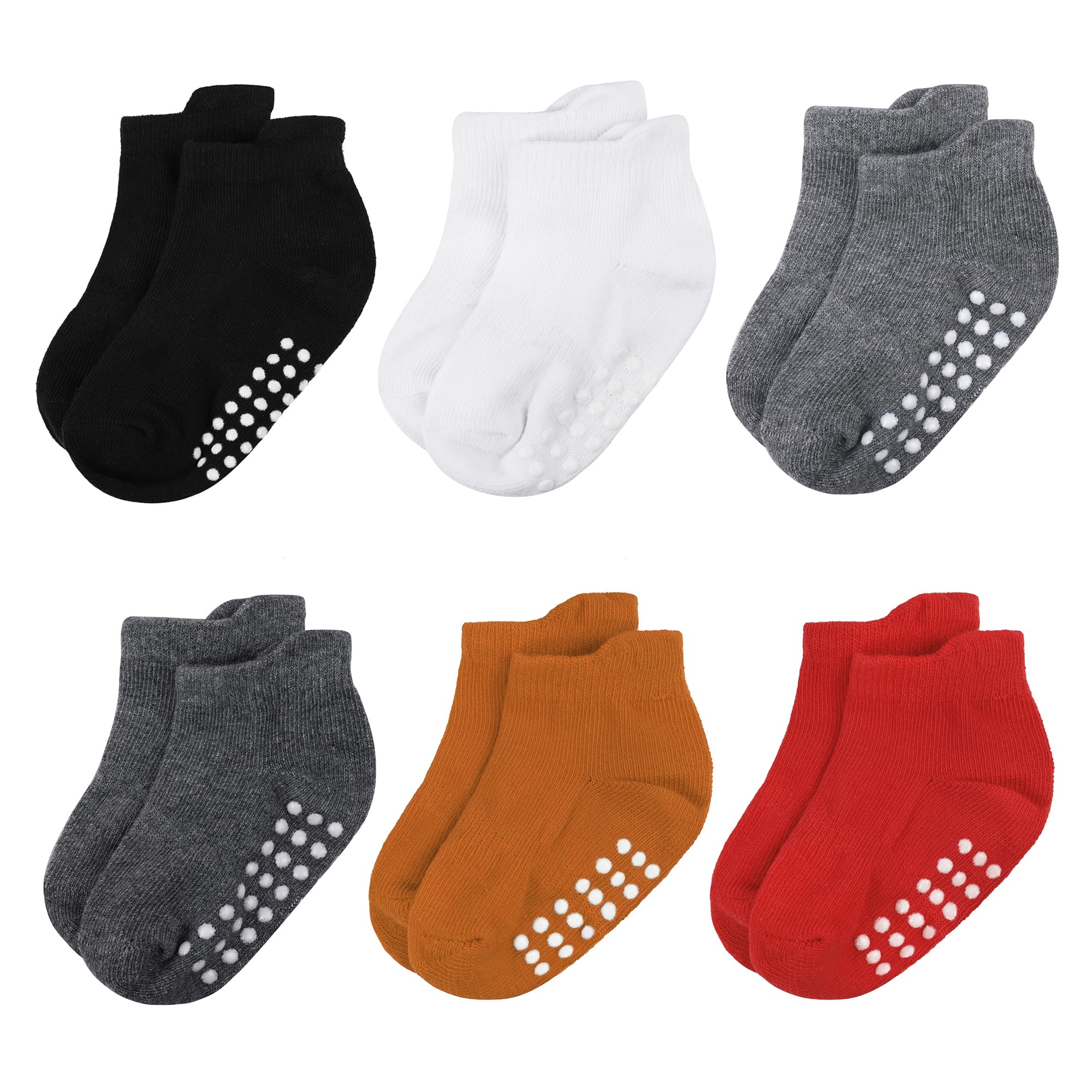 Meias De Bebê Jealkip, Pacote Com 6 Unidades, Algodão Antiderrapante, Para 3 A 10 Anos