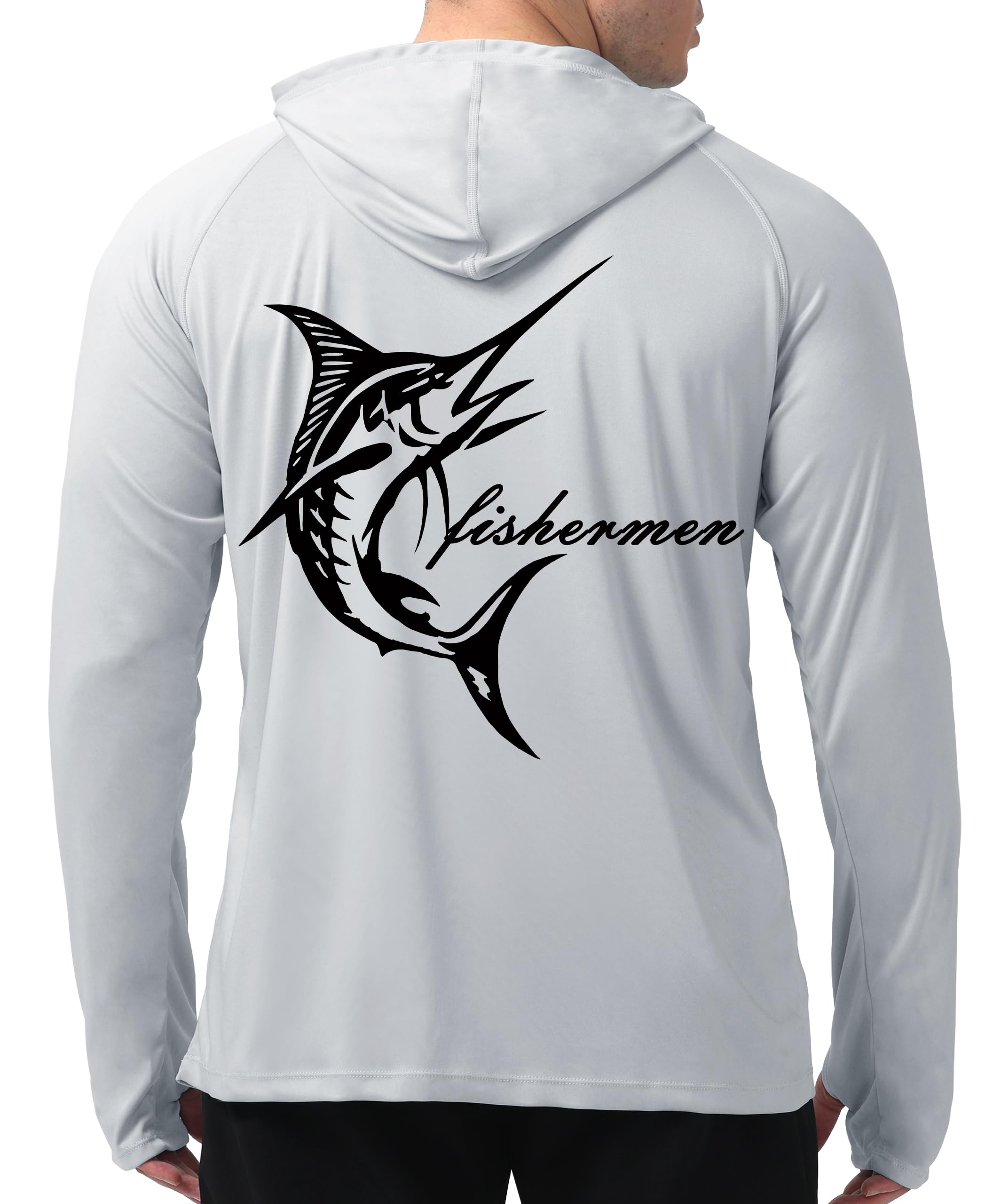 Camisa Com Capuz De Proteção Solar Weligu Grey-fish Para Homens