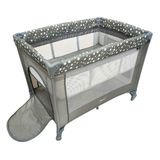 Berço Portátil Infantil Cercado Desmontável Maxi Baby Cinza
