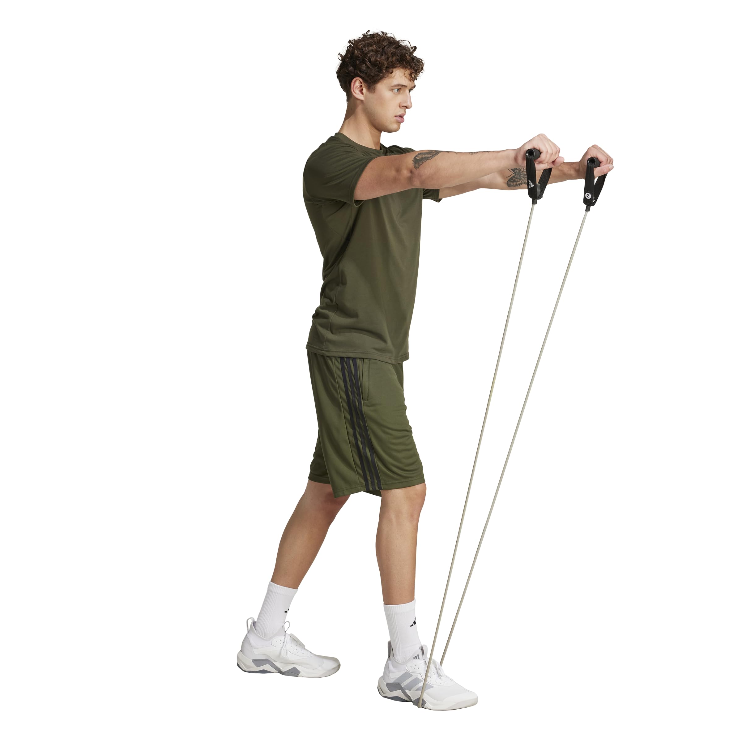 Calções Adidas Train Essentials Piqué 3-stripes Men Night Cargo