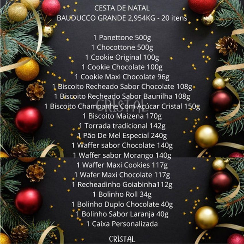 Cesta De Natal Bauducco Grande Ano Novo Empresa Nf Presente - imagem 3