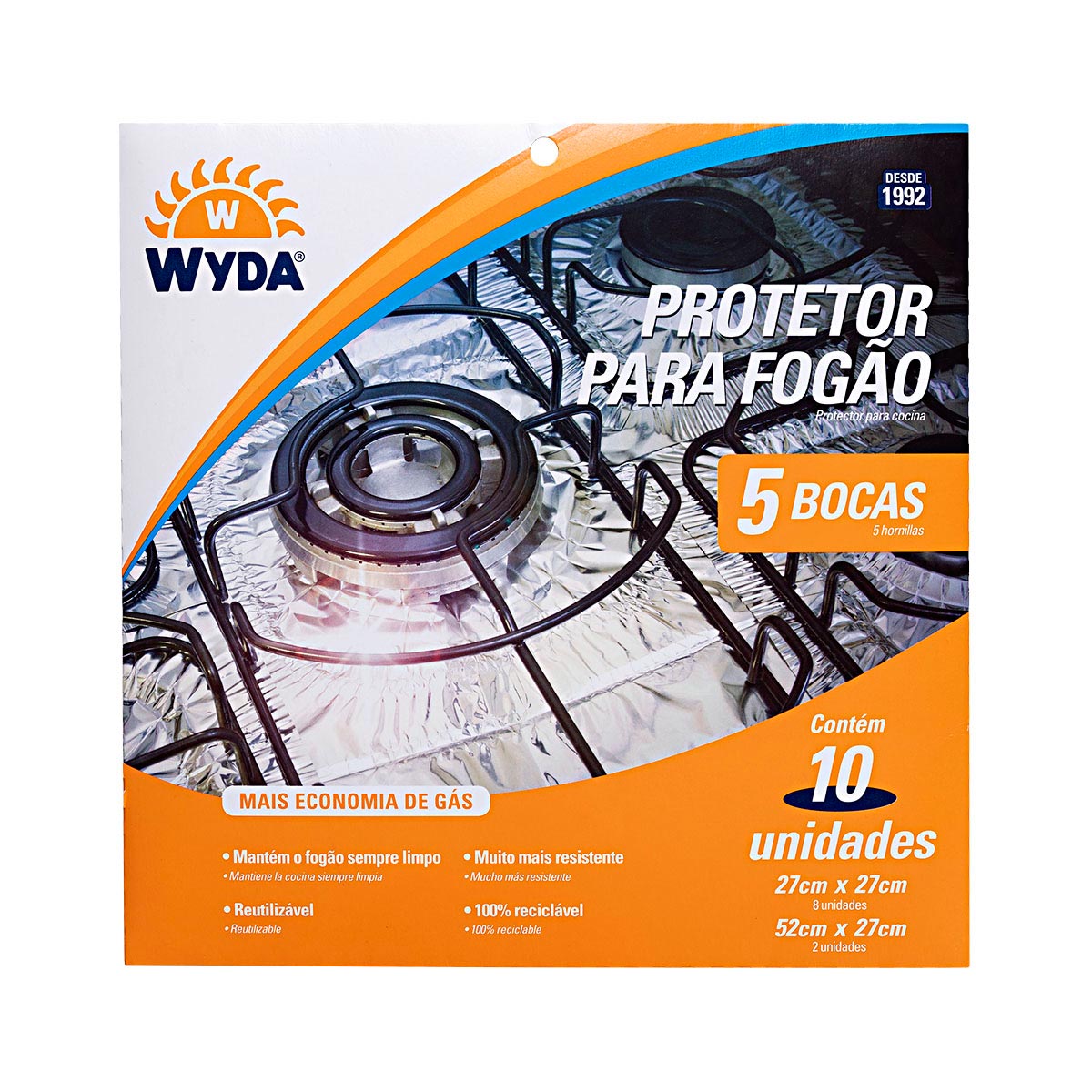 Protetor para fogão 5 bocas Wyda - 10 un